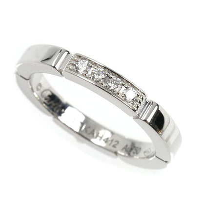 CARTIER カルティエ K18WG ホワイトゴールド マイヨンパンテール 4Pダイヤ リング・指輪 B4080447 7号 47 3.8g レディース【中古】【美品】