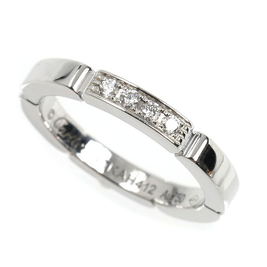 CARTIER カルティエ K18WG ホワイトゴールド マイヨンパンテール 4Pダイヤ リング・指輪 B4080447 7号 47 3.8g レディース【中古】【美品】