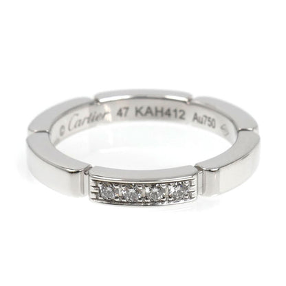 CARTIER カルティエ K18WG ホワイトゴールド マイヨンパンテール 4Pダイヤ リング・指輪 B4080447 7号 47 3.8g レディース【中古】【美品】
