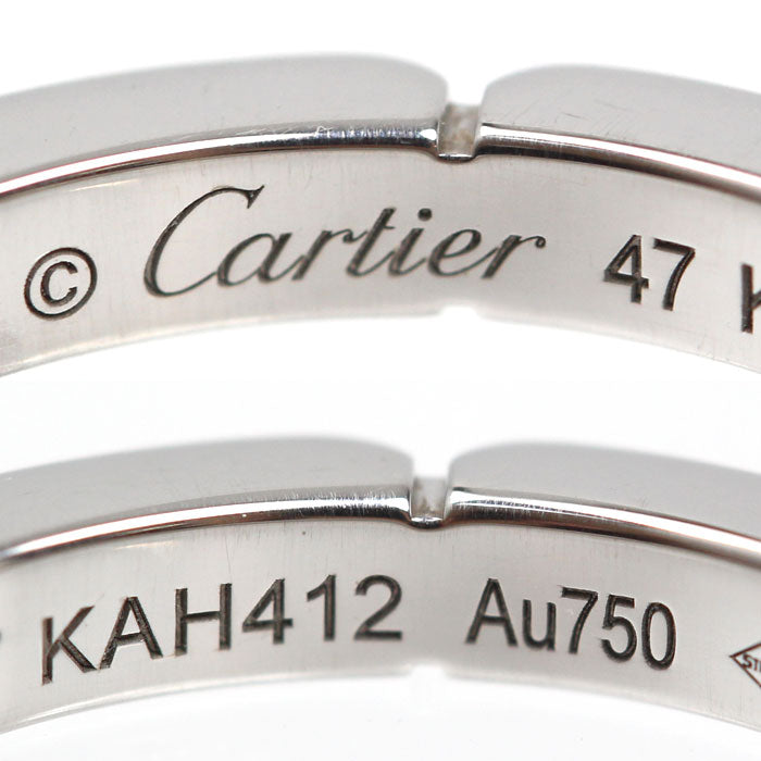 CARTIER カルティエ K18WG ホワイトゴールド マイヨンパンテール 4Pダイヤ リング・指輪 B4080447 7号 47 3.8g レディース【中古】【美品】