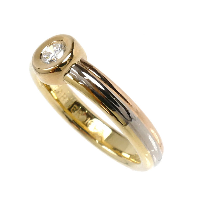 CARTIER カルティエ K18YG/PG/WG モノストーン ダイヤ リング・指輪 ダイヤモンド 10号 50 4.9g レディース【中古】【美品】