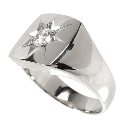 Pt900プラチナ 印台 リング・指輪 ダイヤモンド0.412ct 22号 25.8g メンズ【中古】