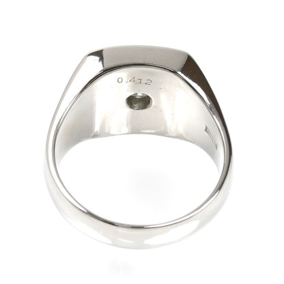 Pt900プラチナ 印台 リング・指輪 ダイヤモンド0.412ct 22号 25.8g メンズ【中古】