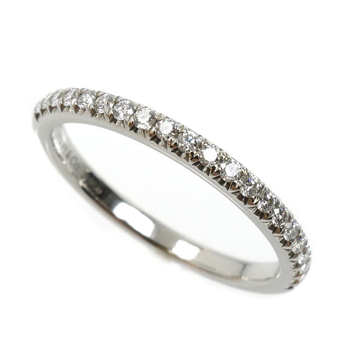 TIFFANY&Co. ティファニー Pt950プラチナ ソレスト ハーフエタニティ ダイヤ リング・指輪 ダイヤモンド 11.5号 3.0g レディース【中古】【美品】
