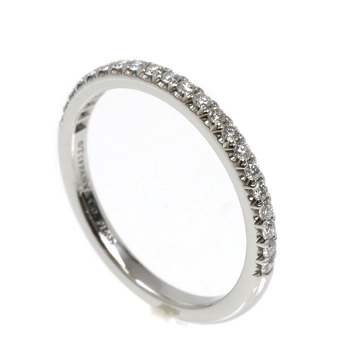 TIFFANY&Co. ティファニー Pt950プラチナ ソレスト ハーフエタニティ ダイヤ リング・指輪 ダイヤモンド 11.5号 3.0g レディース【中古】【美品】
