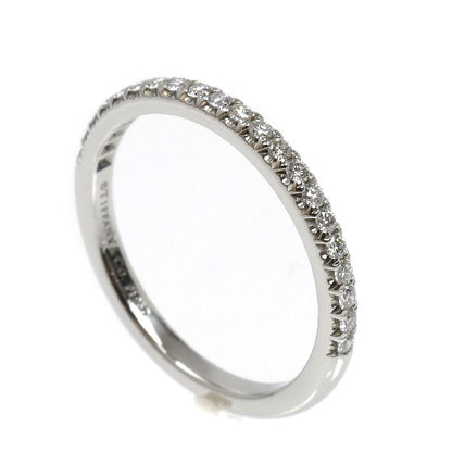 TIFFANY&Co. ティファニー Pt950プラチナ ソレスト ハーフエタニティ ダイヤ リング・指輪 ダイヤモンド 11.5号 3.0g レディース【中古】【美品】