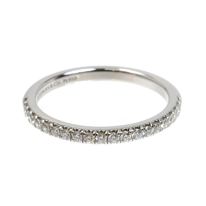 TIFFANY&Co. ティファニー Pt950プラチナ ソレスト ハーフエタニティ ダイヤ リング・指輪 ダイヤモンド 11.5号 3.0g レディース【中古】【美品】