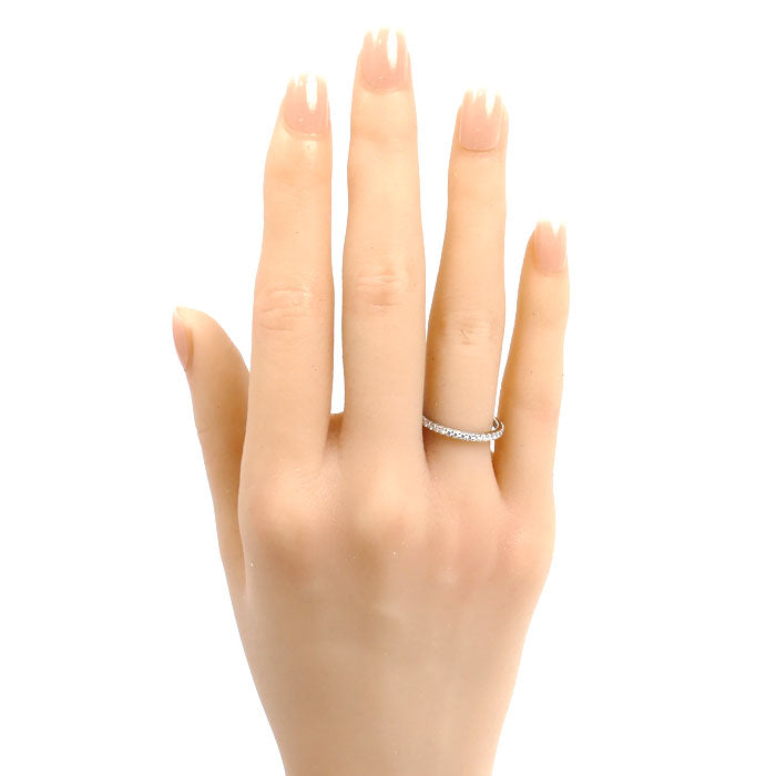 TIFFANY&Co. ティファニー Pt950プラチナ ソレスト ハーフエタニティ ダイヤ リング・指輪 ダイヤモンド 11.5号 3.0g レディース【中古】【美品】