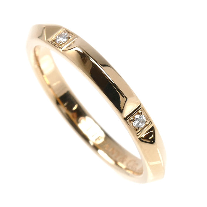 TIFFANY&Co. ティファニー K18PG ピンクゴールド トゥルーバンド ダイヤ リング・指輪 67134214 ダイヤモンド 11号 3.3g レディース【中古】【美品】