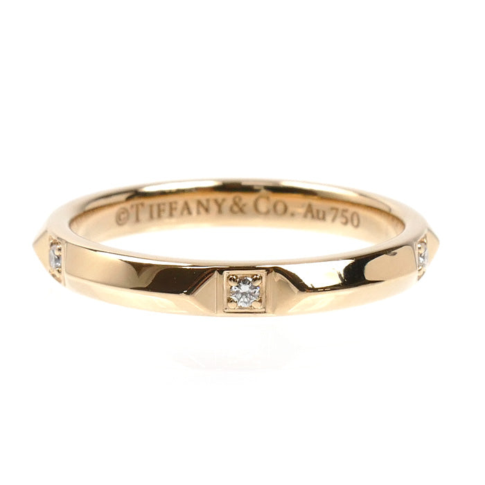 TIFFANY&Co. ティファニー K18PG ピンクゴールド トゥルーバンド ダイヤ リング・指輪 67134214 ダイヤモンド 11号 3.3g レディース【中古】【美品】