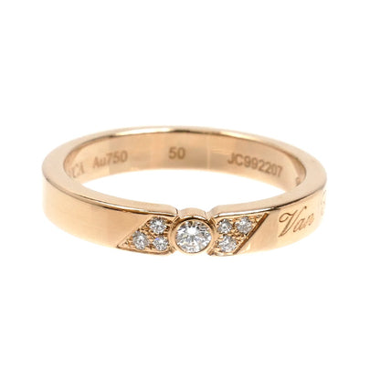 Van Cleef & Arpels ヴァンクリーフ＆アーペル K18PG ピンクゴールド トゥージュール シニアチュール エトワール リング・指輪 VCARP7RE00 ダイヤモンド 10号 50 3.8g レディース【中古】【美品】