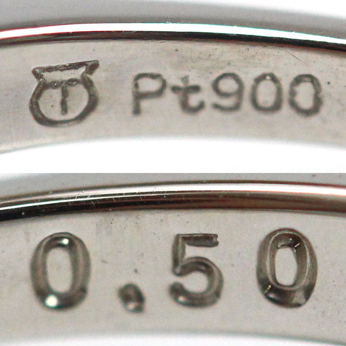 TASAKI タサキ Pt900プラチナ V字型 ダイヤ リング・指輪 ダイヤモンド0.50ct 13号 4.2g レディース【中古】【美品】