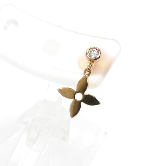 LOUIS VUITTON ルイ・ヴィトン K18PG ピンクゴールド モノグラム イディール ピアス Q96169 D68134 ダイヤモンド 1.1g 片耳 レディース【中古】【美品】