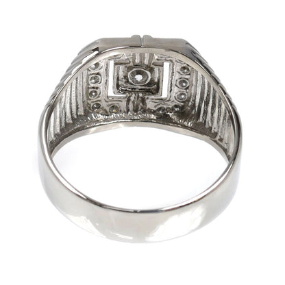 Pt900プラチナ 印台 リング・指輪 ダイヤモンド0.31ct 21号 8.9g メンズ【中古】