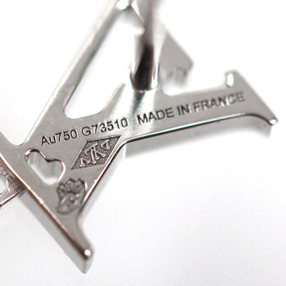 LOUIS VUITTON ルイ・ヴィトン K18WG ホワイトゴールド イディール ブロッサム ダイヤ ピアス Q96544 G73510 ダイヤモンド 1.2g 片耳のみ レディース【中古】【美品】