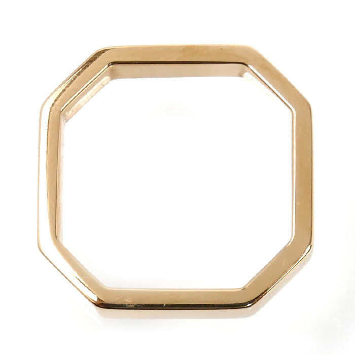 GUCCI グッチ K18YG イエローゴールド オクタゴナル 6Pダイヤ リング・指輪 ダイヤモンド 7.5号 3.0g レディース【中古】【美品】