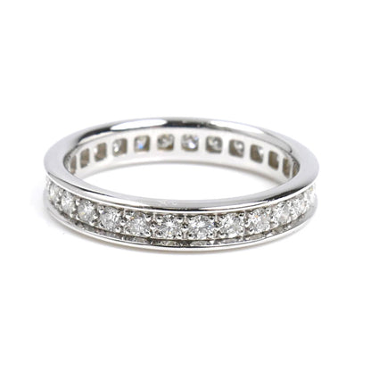 CARTIER カルティエ K18WG ホワイトゴールド バレリーナ ウェディング ダイヤ リング・指輪 ダイヤモンド 9号 49 2.8g フルエタニティ レディース【中古】