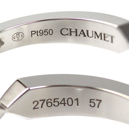 Chaumet ショーメ Pt950プラチナ トリオンフ ドゥ ショーメ マリッジ リング・指輪 08279 16.5号 57 6.4g レディース【中古】【美品】