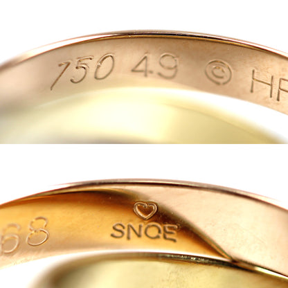 CARTIER カルティエ K18YG/PG/WG トリニティ SM リング・指輪 B4086149 9号 49 4.4g レディース【中古】【美品】