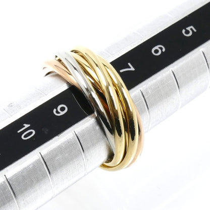 CARTIER カルティエ K18YG/PG/WG トリニティ 7連 リング・指輪 8号 6.9g レディース【中古】【美品】