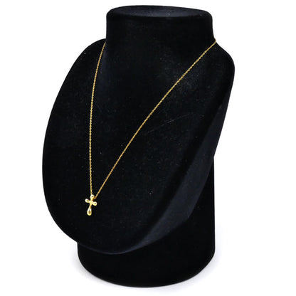 TIFFANY&Co. ティファニー K18YG イエローゴールド スモール クロス ネックレス 3.5g 40cm レディース【中古】
