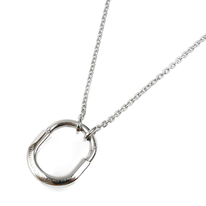 TIFFANY&Co. ティファニー K18WG ホワイトゴールド ロック スモール ネックレス 74365728 ダイヤモンド0.19ct 8.4g 40/45.5cm レディース【中古】【美品】