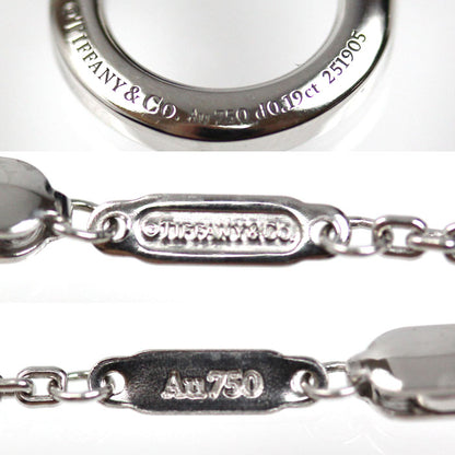 TIFFANY&Co. ティファニー K18WG ホワイトゴールド ロック スモール ネックレス 74365728 ダイヤモンド0.19ct 8.4g 40/45.5cm レディース【中古】【美品】