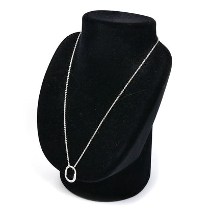TIFFANY&Co. ティファニー K18WG ホワイトゴールド ロック スモール ネックレス 74365728 ダイヤモンド0.19ct 8.4g 40/45.5cm レディース【中古】【美品】