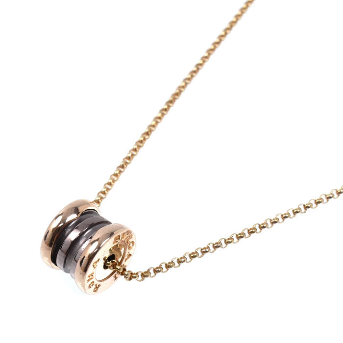 BVLGARI ブルガリ K18PG ピンクゴールド メタル B-ZERO1 ビーゼロワン ネックレス 6.5g 38/40/42cm レディース【中古】