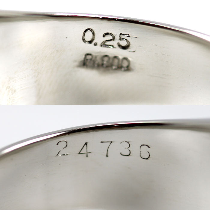 Pt900プラチナ 印台 リング・指輪 ダイヤモンド0.25ct 21号 16.5g メンズ【中古】