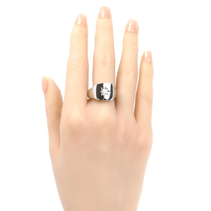 Pt900プラチナ 印台 リング・指輪 ダイヤモンド0.25ct 21号 16.5g メンズ【中古】