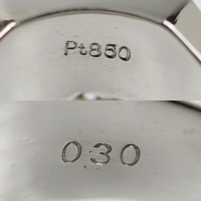 Pt850プラチナ 印台 リング・指輪 ダイヤモンド0.30ct 17.5号 17.7g メンズ【中古】