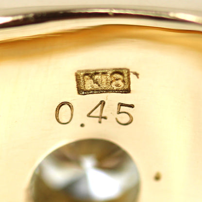 K18YG イエローゴールド 印台 リング・指輪 ダイヤモンド0.45ct 19.5号 14.5g メンズ【中古】
