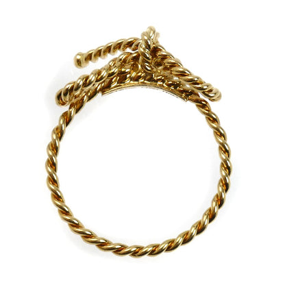 TIFFANY&Co. ティファニー K18YG イエローゴールド ツイスト リボン リング・指輪 11号 2.4g レディース【中古】