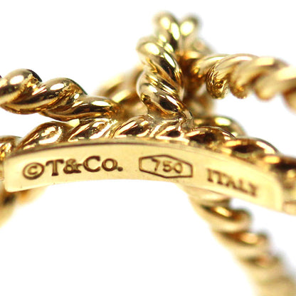 TIFFANY&Co. ティファニー K18YG イエローゴールド ツイスト リボン リング・指輪 11号 2.4g レディース【中古】