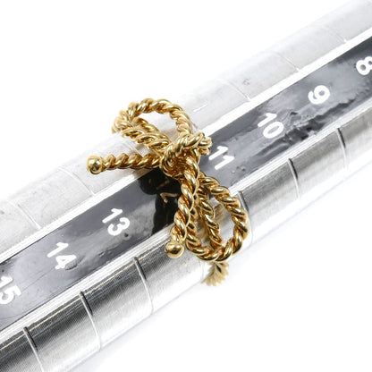 TIFFANY&Co. ティファニー K18YG イエローゴールド ツイスト リボン リング・指輪 11号 2.4g レディース【中古】