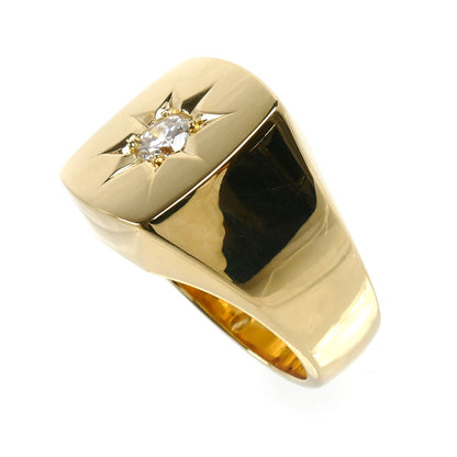 K18YG イエローゴールド リング・指輪 ダイヤモンド0.505ct 22号 38.1g メンズ【中古】【美品】