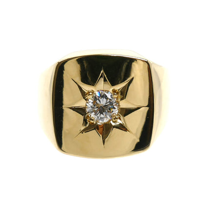 K18YG イエローゴールド リング・指輪 ダイヤモンド0.505ct 22号 38.1g メンズ【中古】【美品】