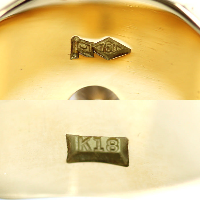 K18YG イエローゴールド リング・指輪 ダイヤモンド0.505ct 22号 38.1g メンズ【中古】【美品】