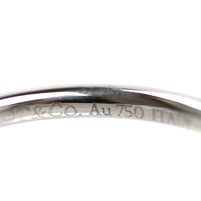 TIFFANY&Co. ティファニー K18WG ホワイトゴールド Tワイヤー リング・指輪 60147237 ダイヤモンド 8号 2.3g レディース【中古】【美品】