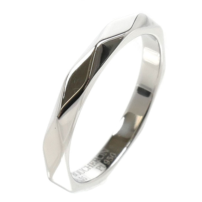 Boucheron ブシュロン Pt950プラチナ ファセット ミディアム リング・指輪 JAL00014 14.5号 55 4.9g レディース【中古】【美品】