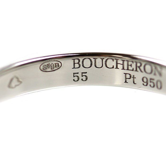 Boucheron ブシュロン Pt950プラチナ ファセット ミディアム リング・指輪 JAL00014 14.5号 55 4.9g レディース【中古】【美品】