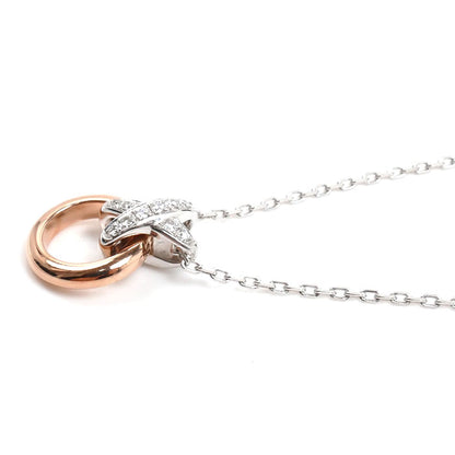 Chaumet ショーメ K18WG ホワイトゴールド K18PG ピンクゴールド リアン XS ネックレス 081675-000 ダイヤモンド 6.7g 38/40/42cm レディース【中古】【美品】