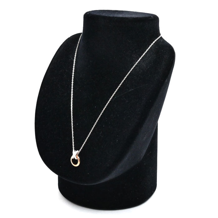 Chaumet ショーメ K18WG ホワイトゴールド K18PG ピンクゴールド リアン XS ネックレス 081675-000 ダイヤモンド 6.7g 38/40/42cm レディース【中古】【美品】