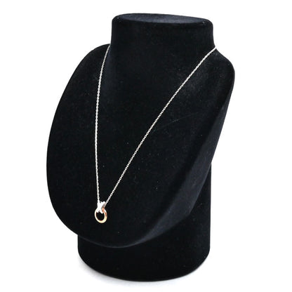 Chaumet ショーメ K18WG ホワイトゴールド K18PG ピンクゴールド リアン XS ネックレス 081675-000 ダイヤモンド 6.7g 38/40/42cm レディース【中古】【美品】