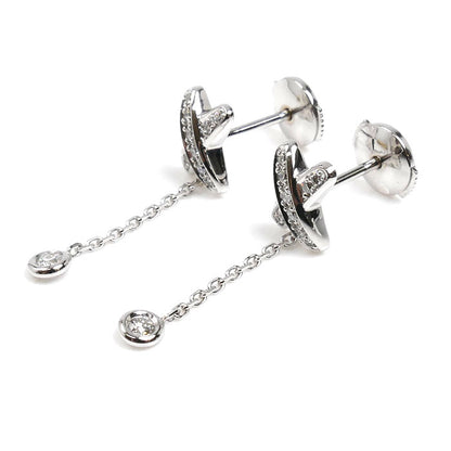 Chaumet ショーメ K18WG ホワイトゴールド ジュ・ドゥ・リアン ピアス 082225-000 ダイヤモンド 2.5g レディース【中古】
