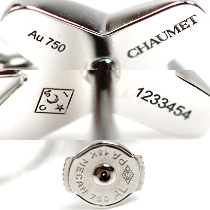 Chaumet ショーメ K18WG ホワイトゴールド ジュ・ドゥ・リアン ピアス 082225-000 ダイヤモンド 2.5g レディース【中古】