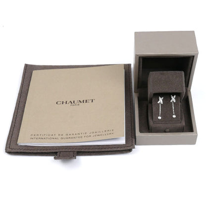 Chaumet ショーメ K18WG ホワイトゴールド ジュ・ドゥ・リアン ピアス 082225-000 ダイヤモンド 2.5g レディース【中古】