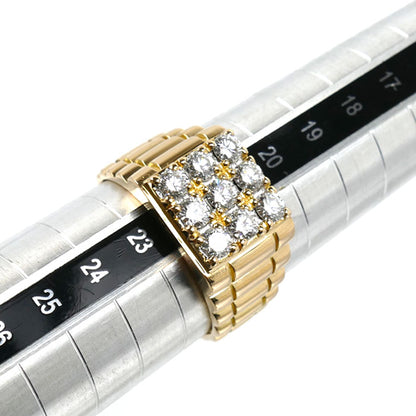K18YG イエローゴールド リング・指輪 ダイヤモンド1.34ct 22号 10.8g メンズ【中古】【美品】