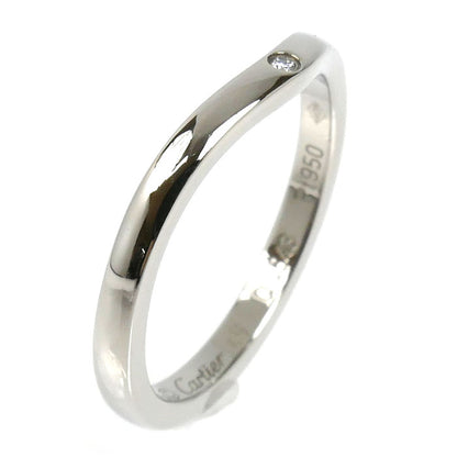 CARTIER カルティエ Pt950プラチナ バレリーナ カーブ ウェデング 3P ダイヤ リング・指輪 B4092949 ダイヤモンド 9号 49 3.1g レディース【中古】【美品】